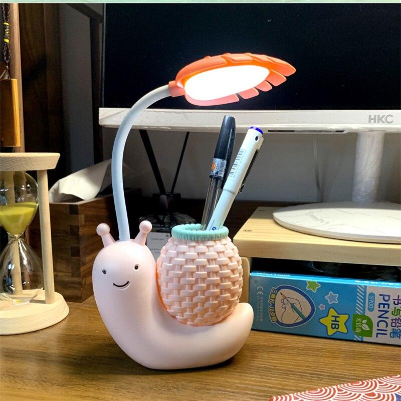 Snail LED Lamp with pen stand