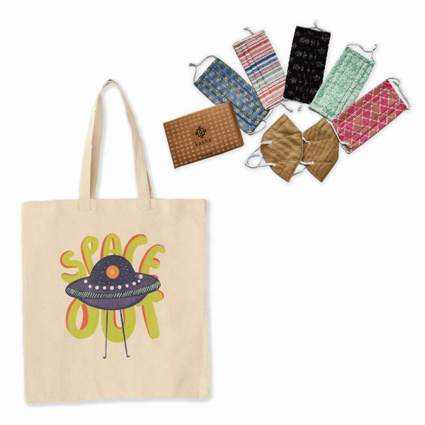 The Space Tote + Monsoon Blues Mask Set