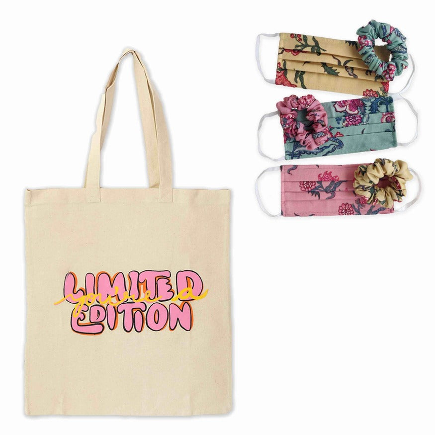 Limited Edition Tote + Floral Fantasy Mask Set